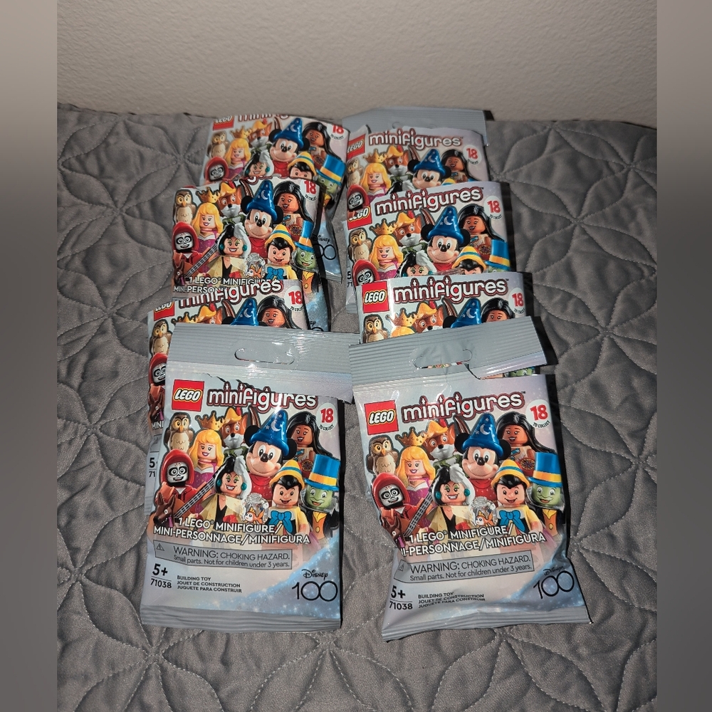8 Lego Minifigures Disney 100